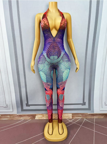 CELESINYI Liyunxian Crystal Gradient Bodysuit