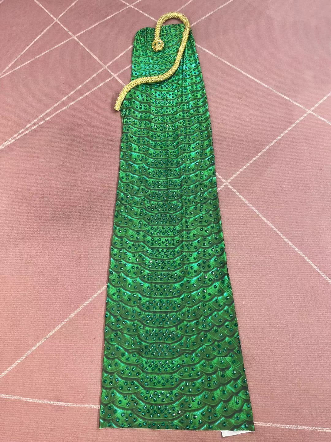 CELESINYI Lvbaoshe Crystal Emerald Snake Gown