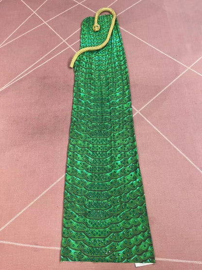 CELESINYI Lvbaoshe Crystal Emerald Snake Gown