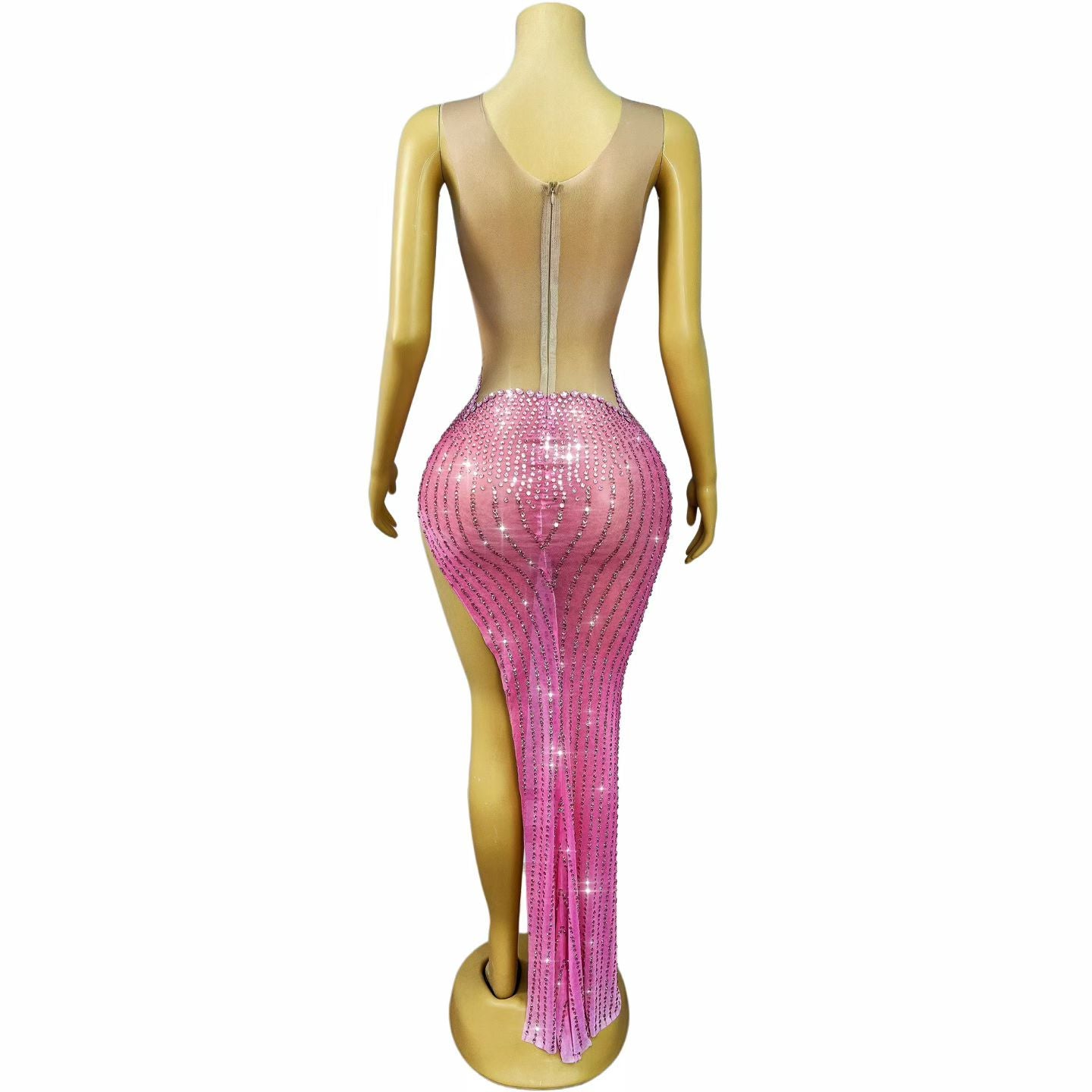 CELESINYI Jinque Crystal Party Dress