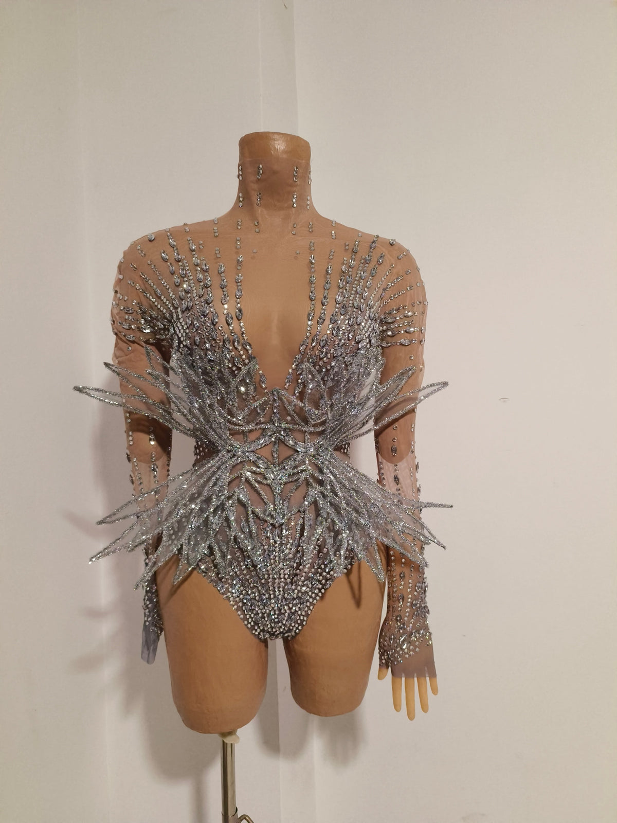 CELESINYI Qingying Crystal Winged Bodysuit