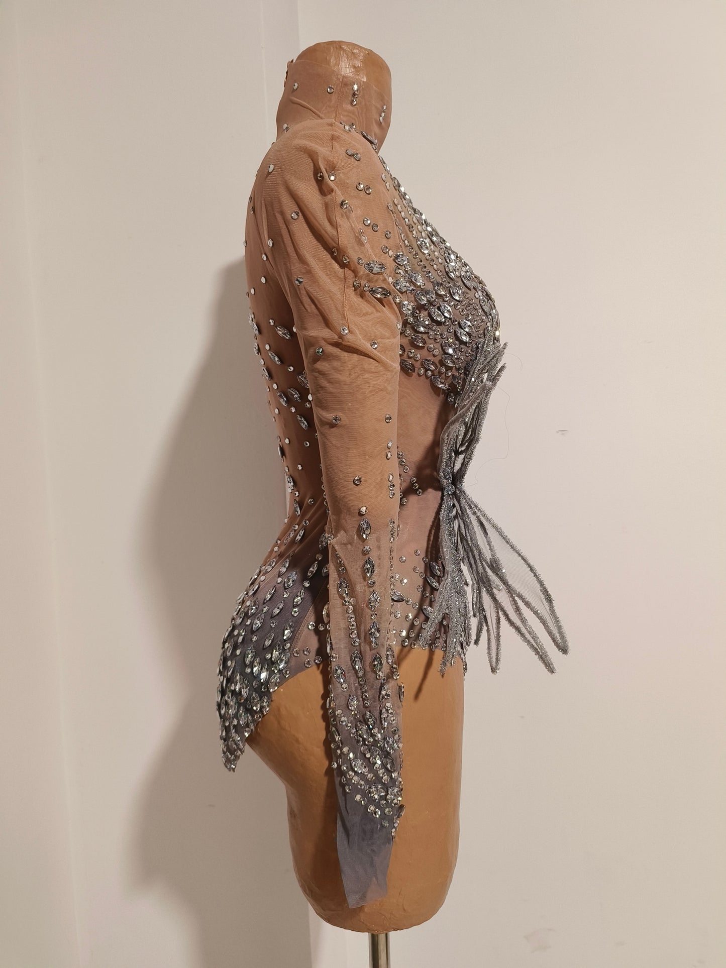 CELESINYI Qingying Crystal Winged Bodysuit