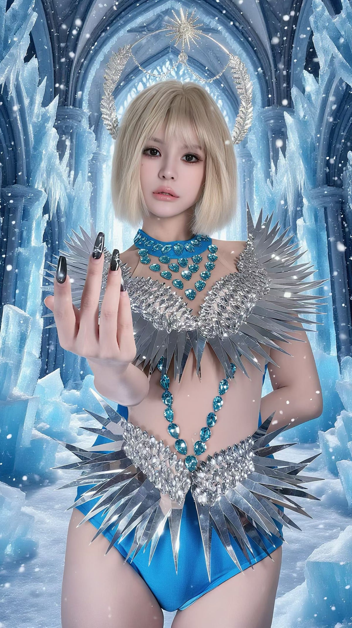 CELESINYI Shenhai Crystal Ice Queen Pants Jumpsuit