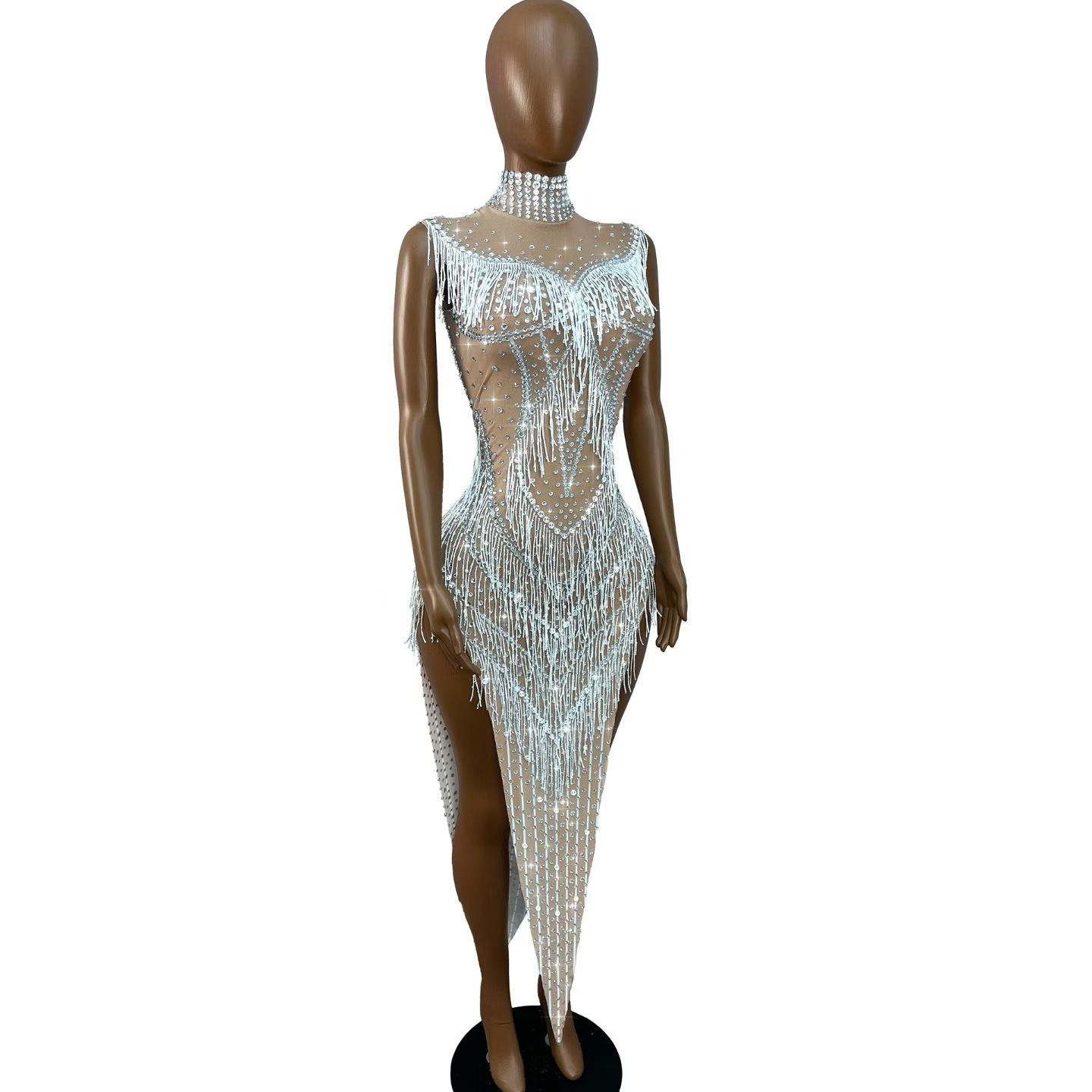 CELESINYI Zhuliye Crystal Party Dress
