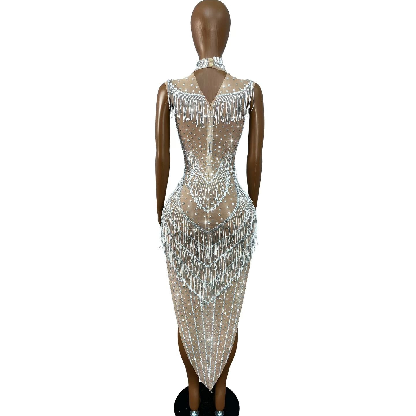 CELESINYI Zhuliye Crystal Party Dress