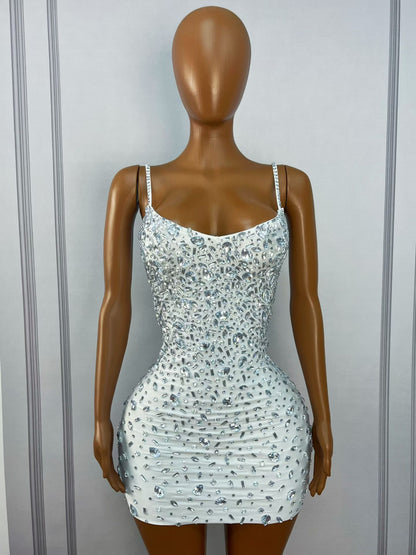 CELESINYI Xingshanshan Crystal Stretch Mini Skirt