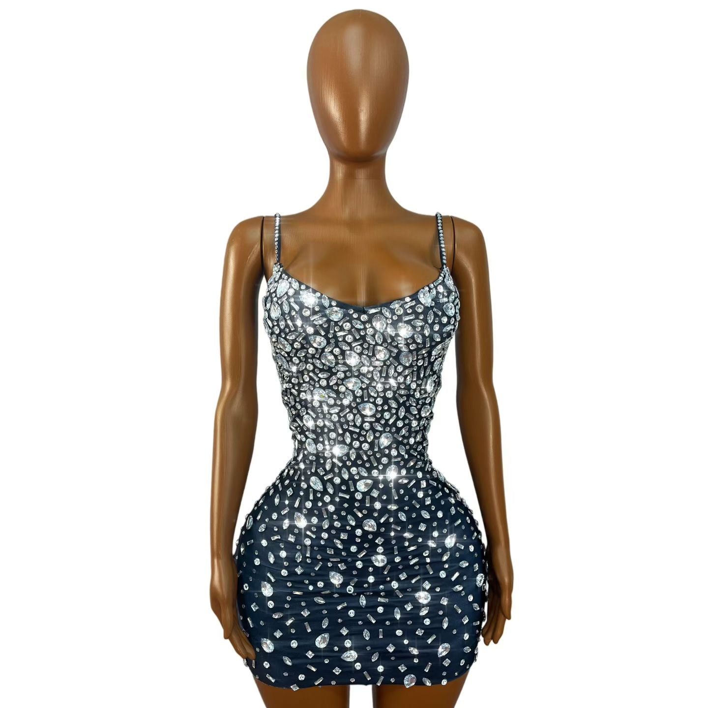 CELESINYI Xingshanshan Crystal Stretch Mini Skirt