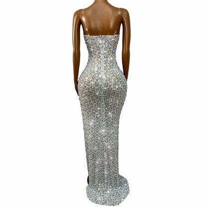 CELESINYI Yuanqihua Crystal Floral Party Dress