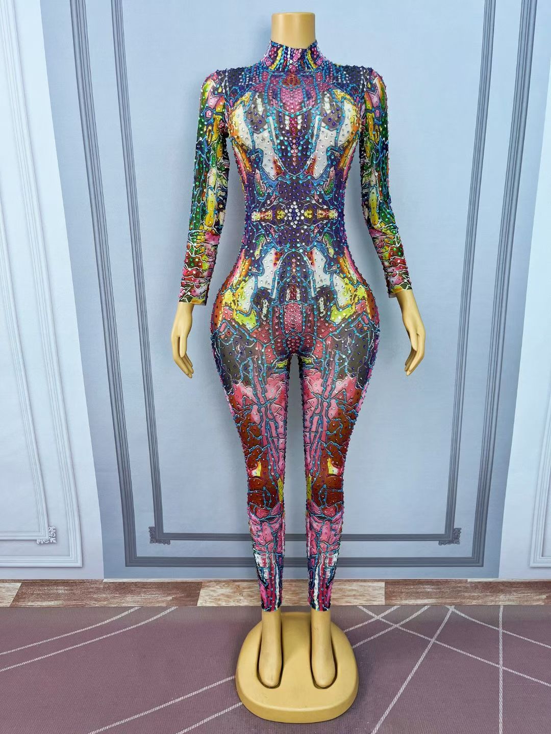 CELESINYI Chouxianghua Crystal Kaleidoscope Jumpsuit