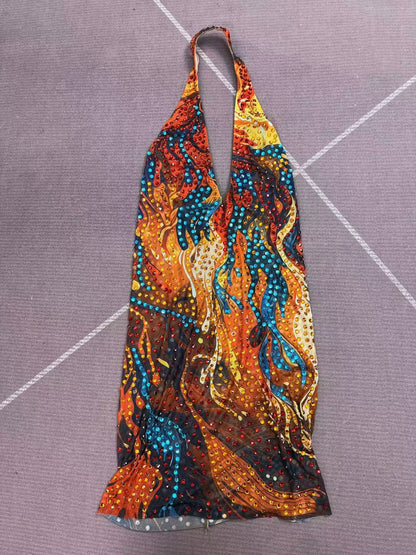 CELESINYI Caihongsi Crystal Rainbow Dress