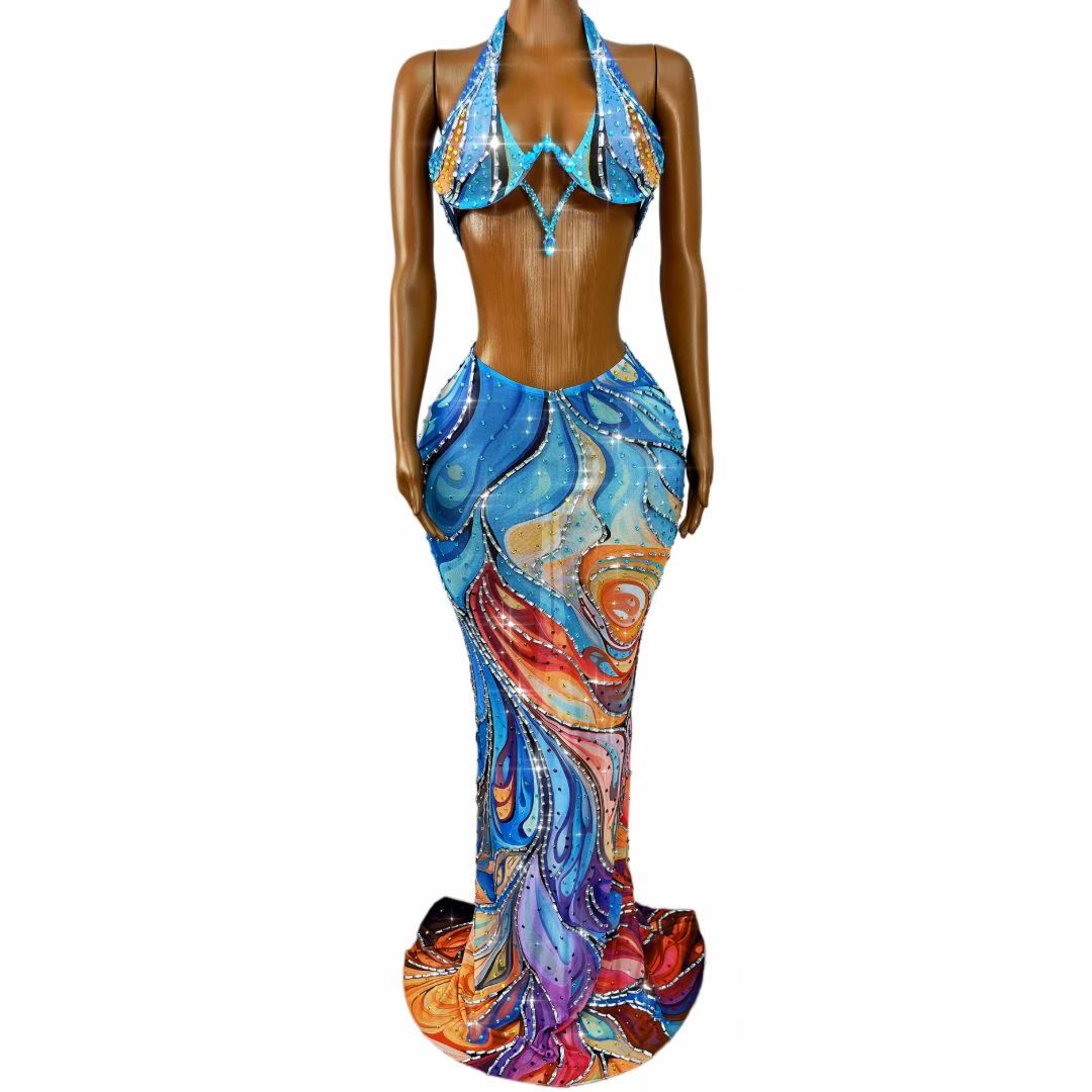 CELESINYI Fushengruomeng Crystal Dream Party Dress