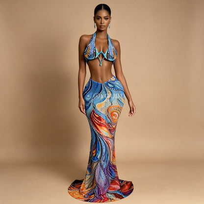 CELESINYI Fushengruomeng Crystal Dream Party Dress