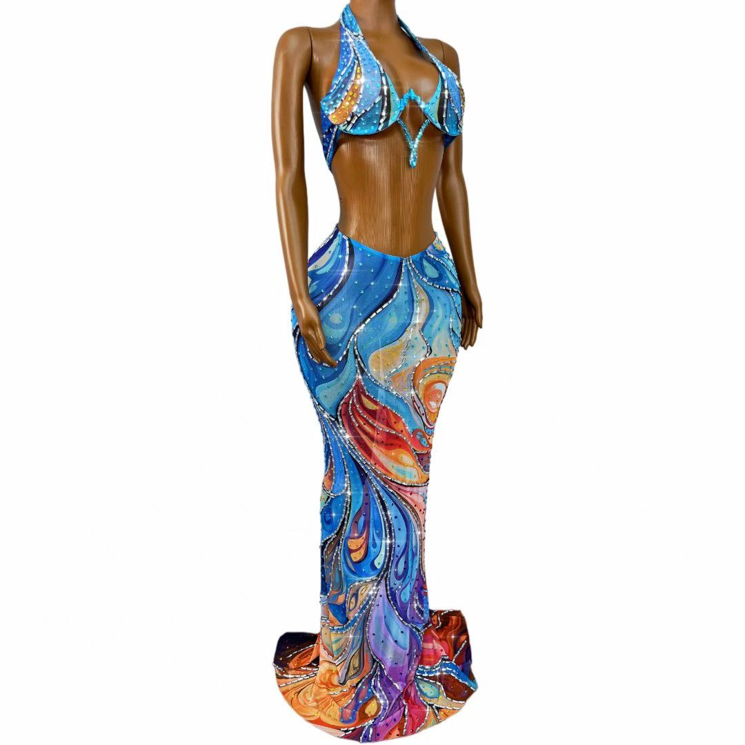 CELESINYI Fushengruomeng Crystal Dream Party Dress
