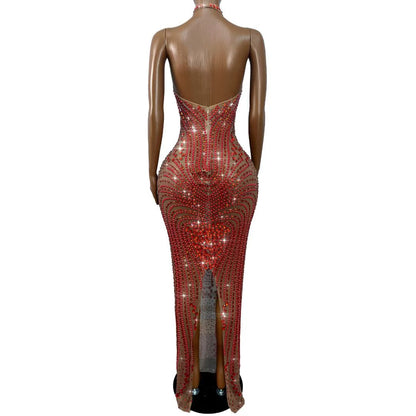 CELESINYI Yinxing Crystal Silver Star Dress