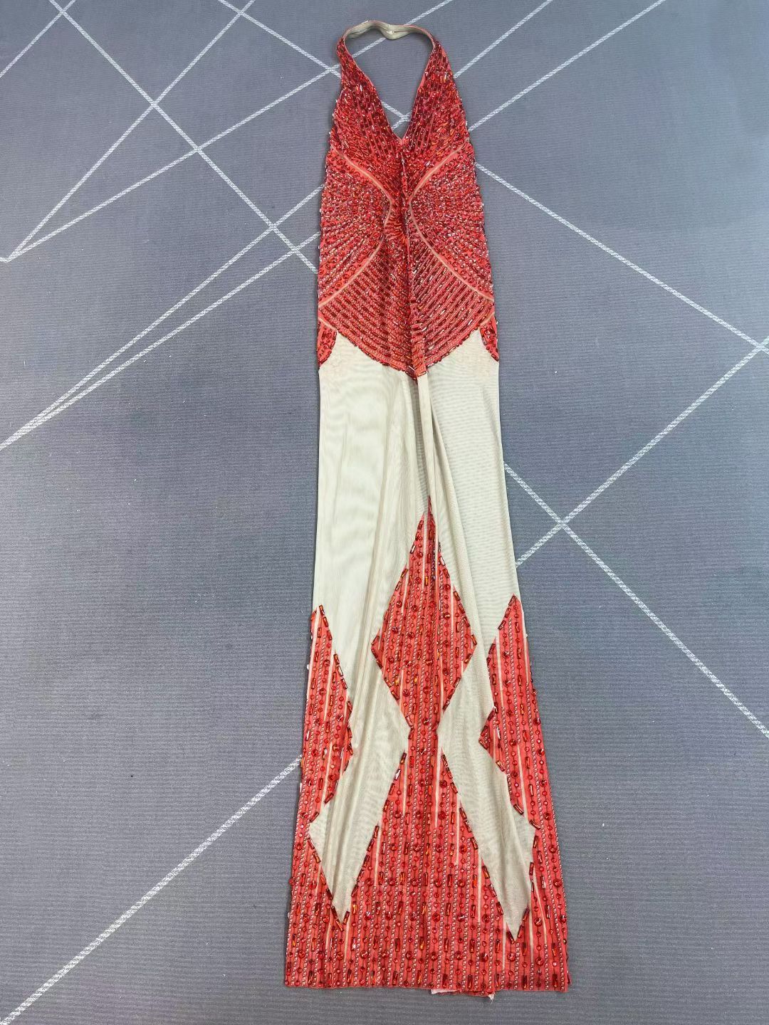 CELESINYI Hongxiezi Crystal Scorpion Print Party Dress