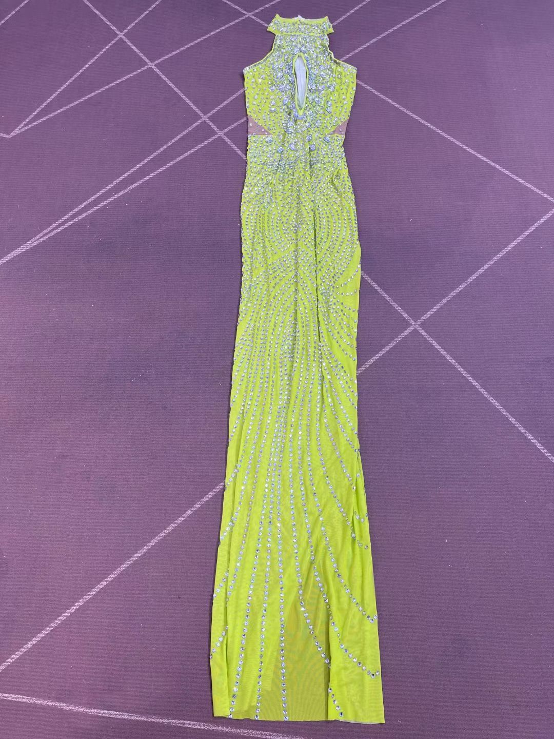 CELESINYI Huangdou Crystal Party Dress
