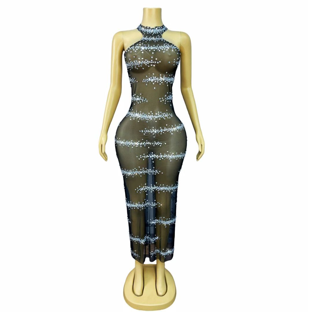 CELESINYI Xianguangdian Crystal Wave Band Gown