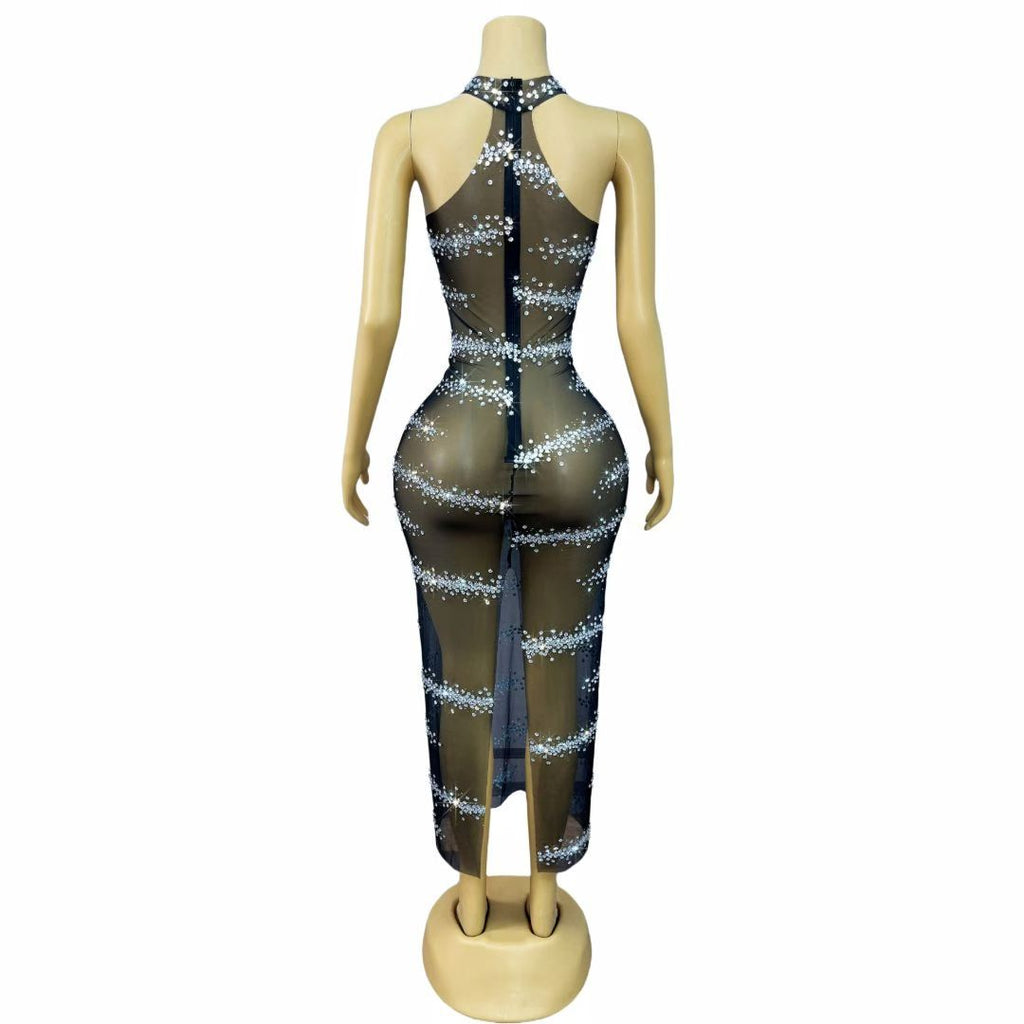 CELESINYI Xianguangdian Crystal Wave Band Gown