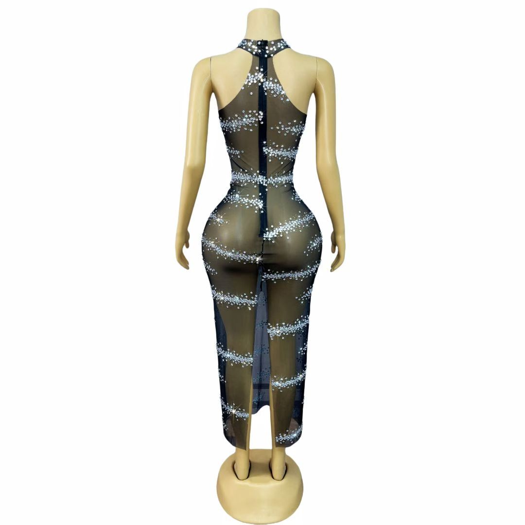 CELESINYI Xianguangdian Crystal Wave Band Gown