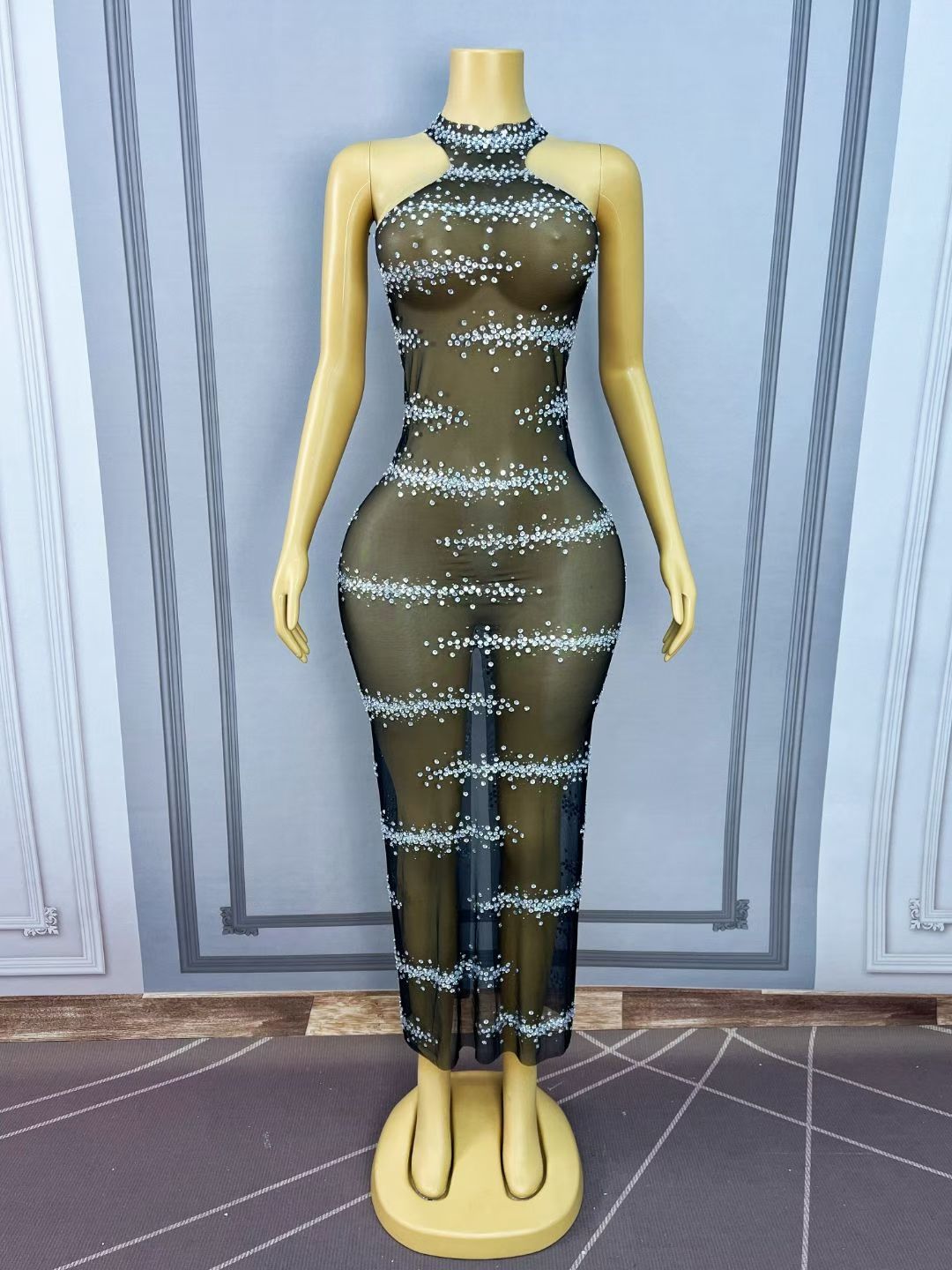 CELESINYI Xianguangdian Crystal Wave Band Gown