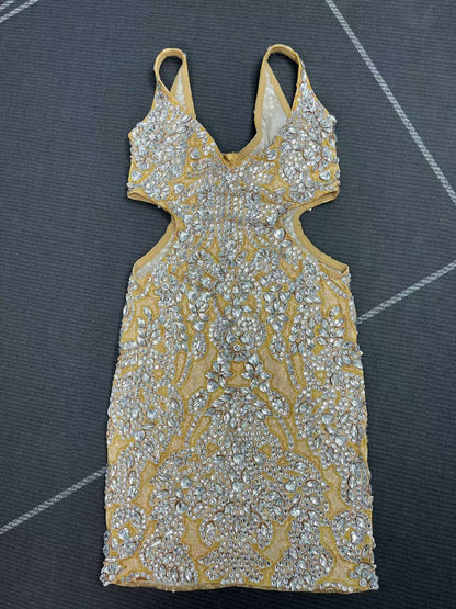 CELESINYI Xuebing Rhinestone Party Dress