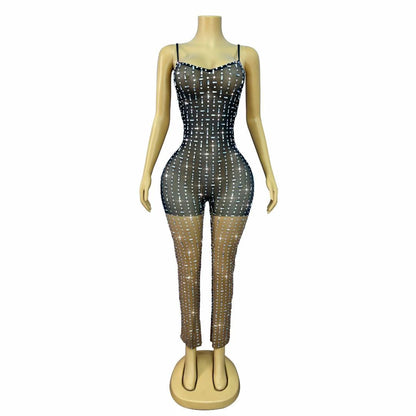 CELESINYI Xiaomili Crystal Dot Print Party Dress