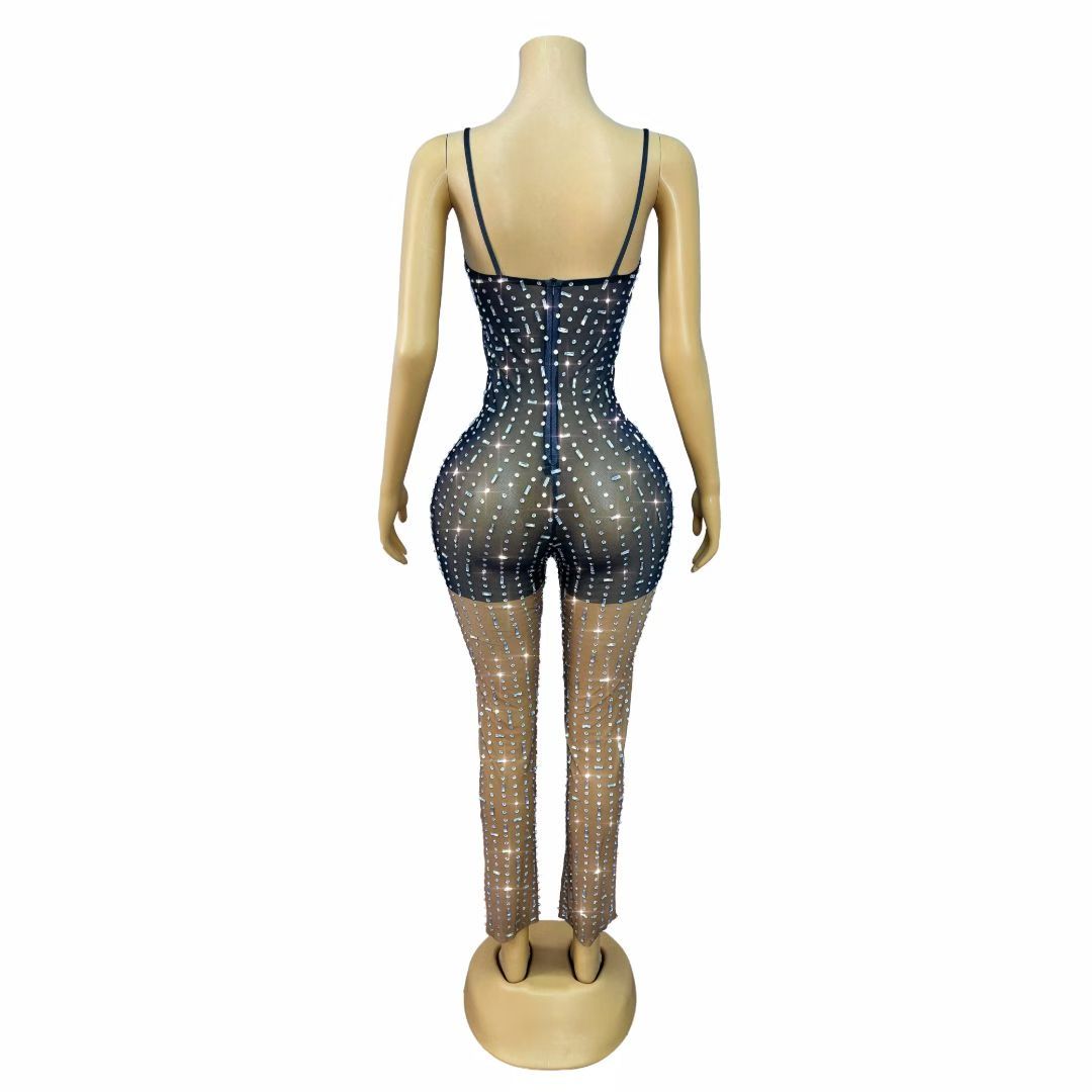 CELESINYI Xiaomili Crystal Dot Print Party Dress