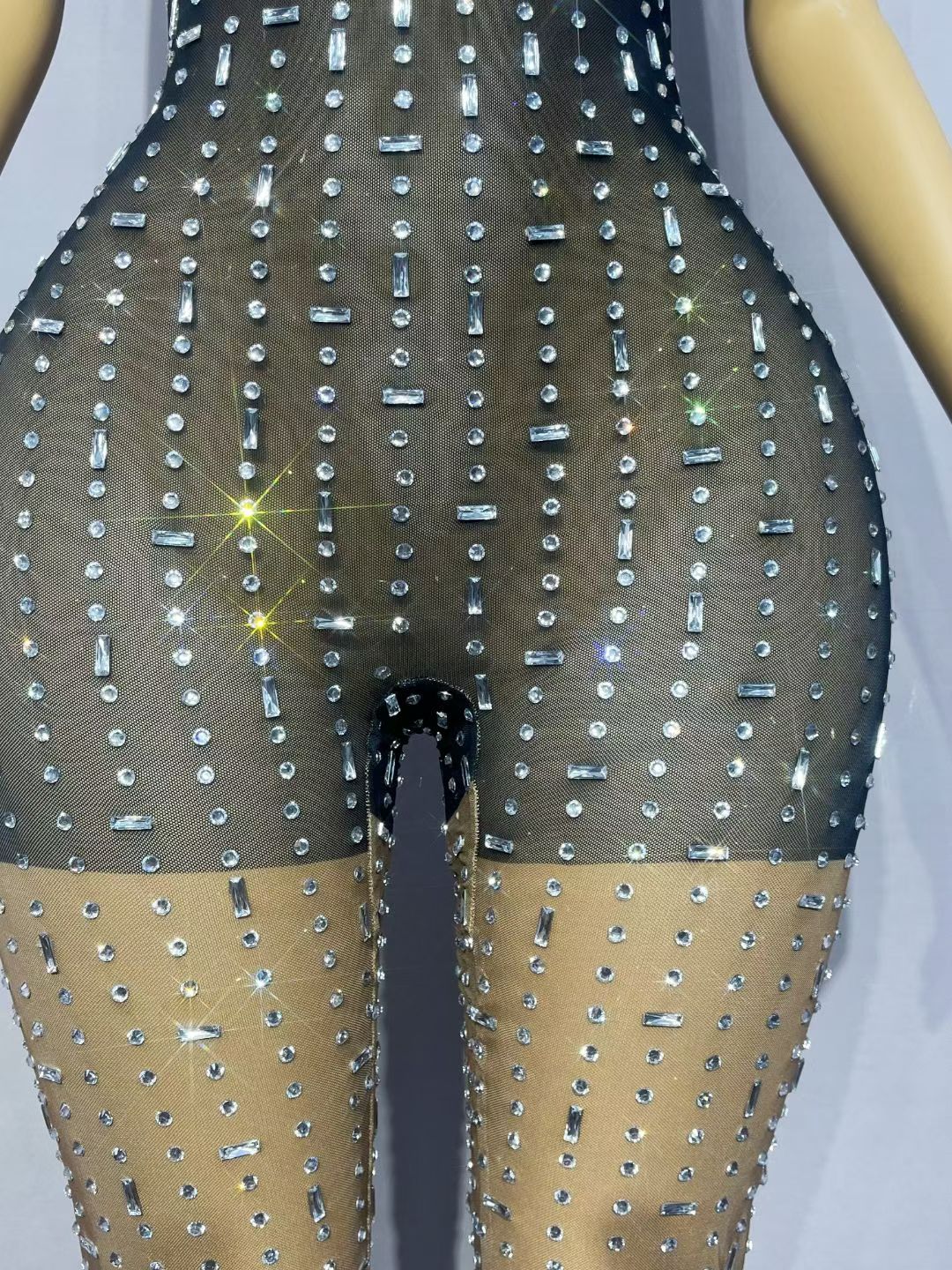 CELESINYI Xiaomili Crystal Dot Print Party Dress