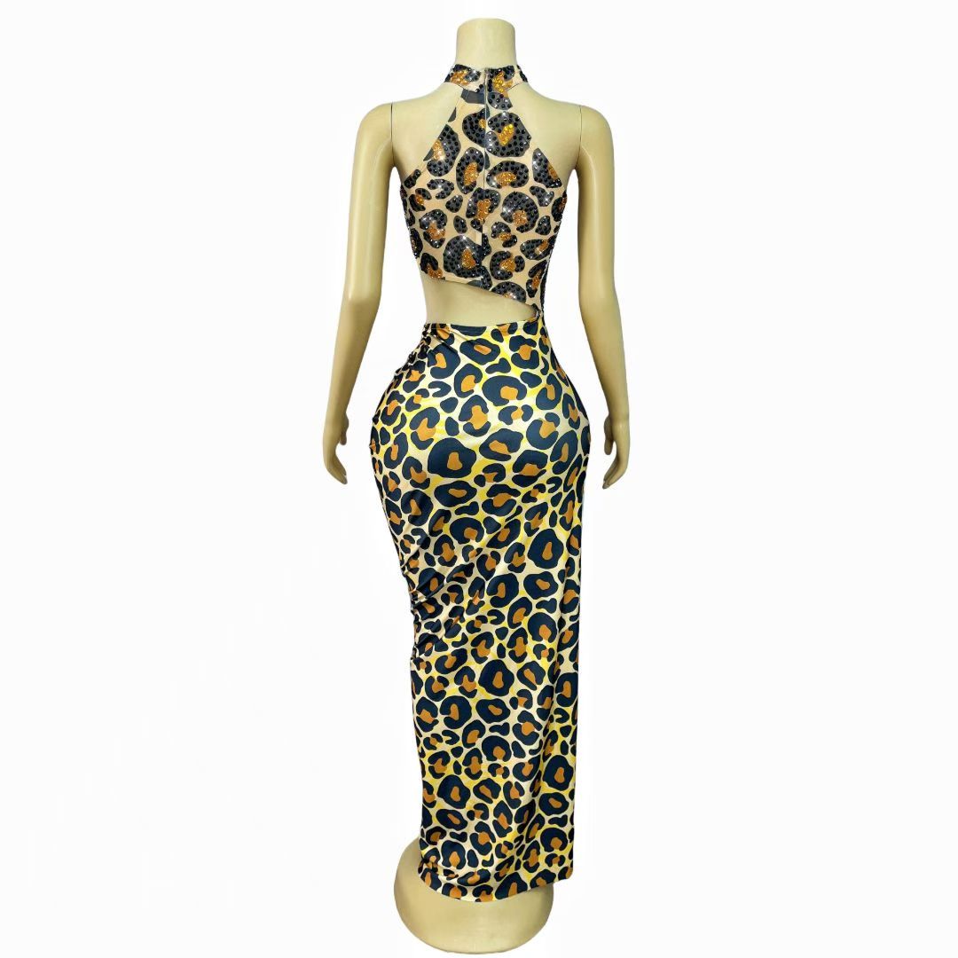 CELESINYI Yaredai Crystal Leopard Two-Piece Set