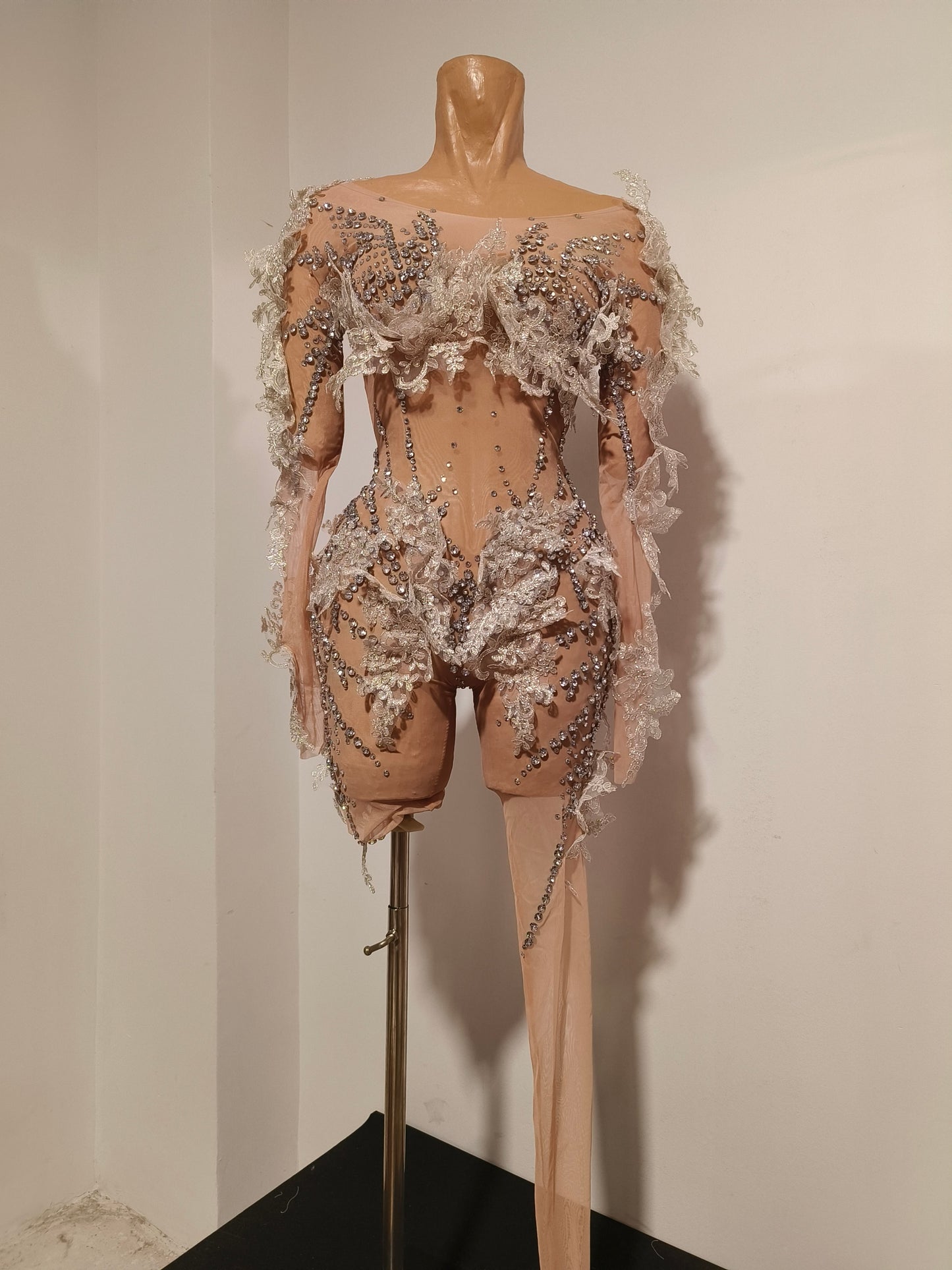 CELESINYI Kuiwei Crystal Vine Bodysuit