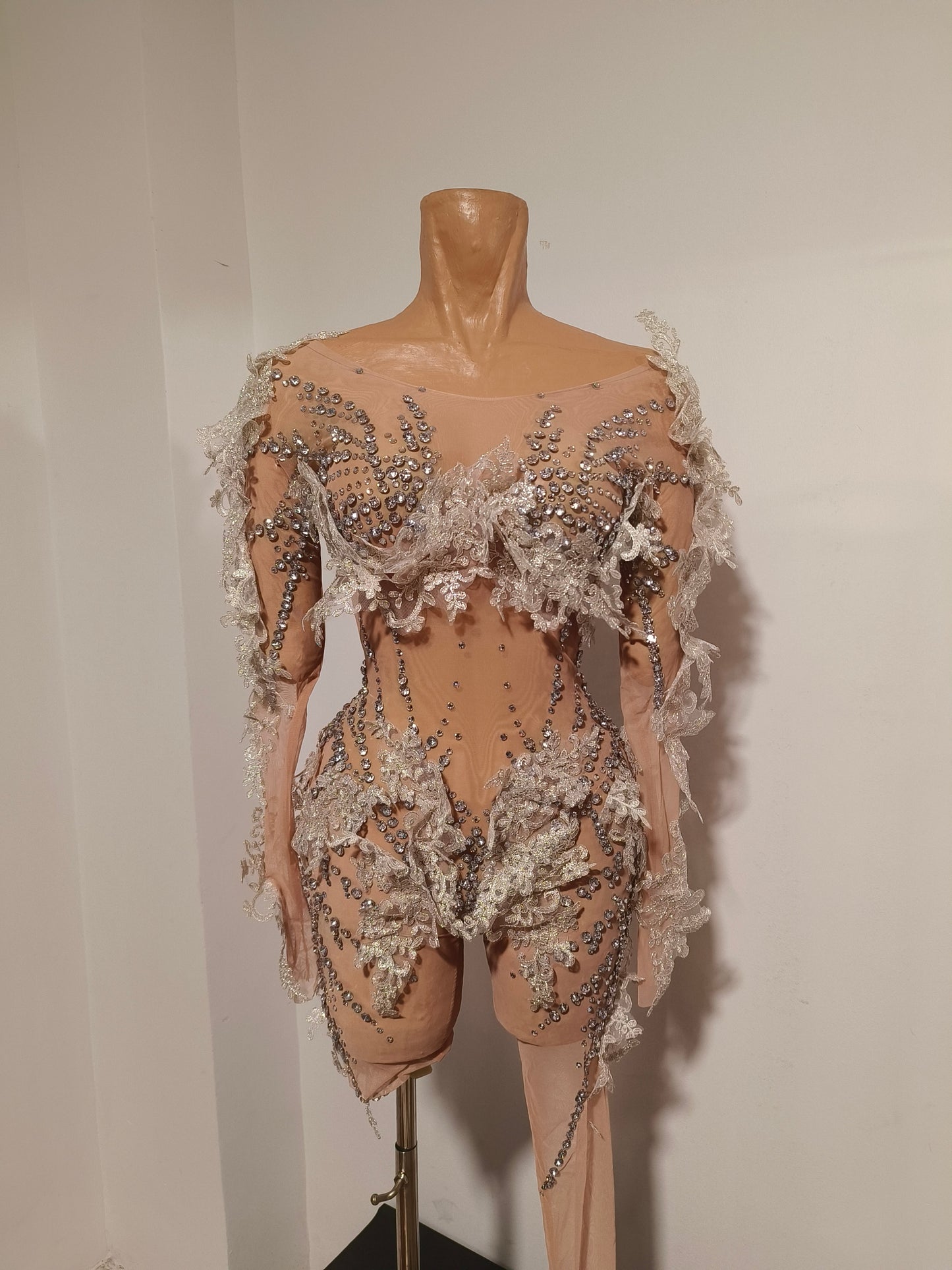 CELESINYI Kuiwei Crystal Vine Bodysuit