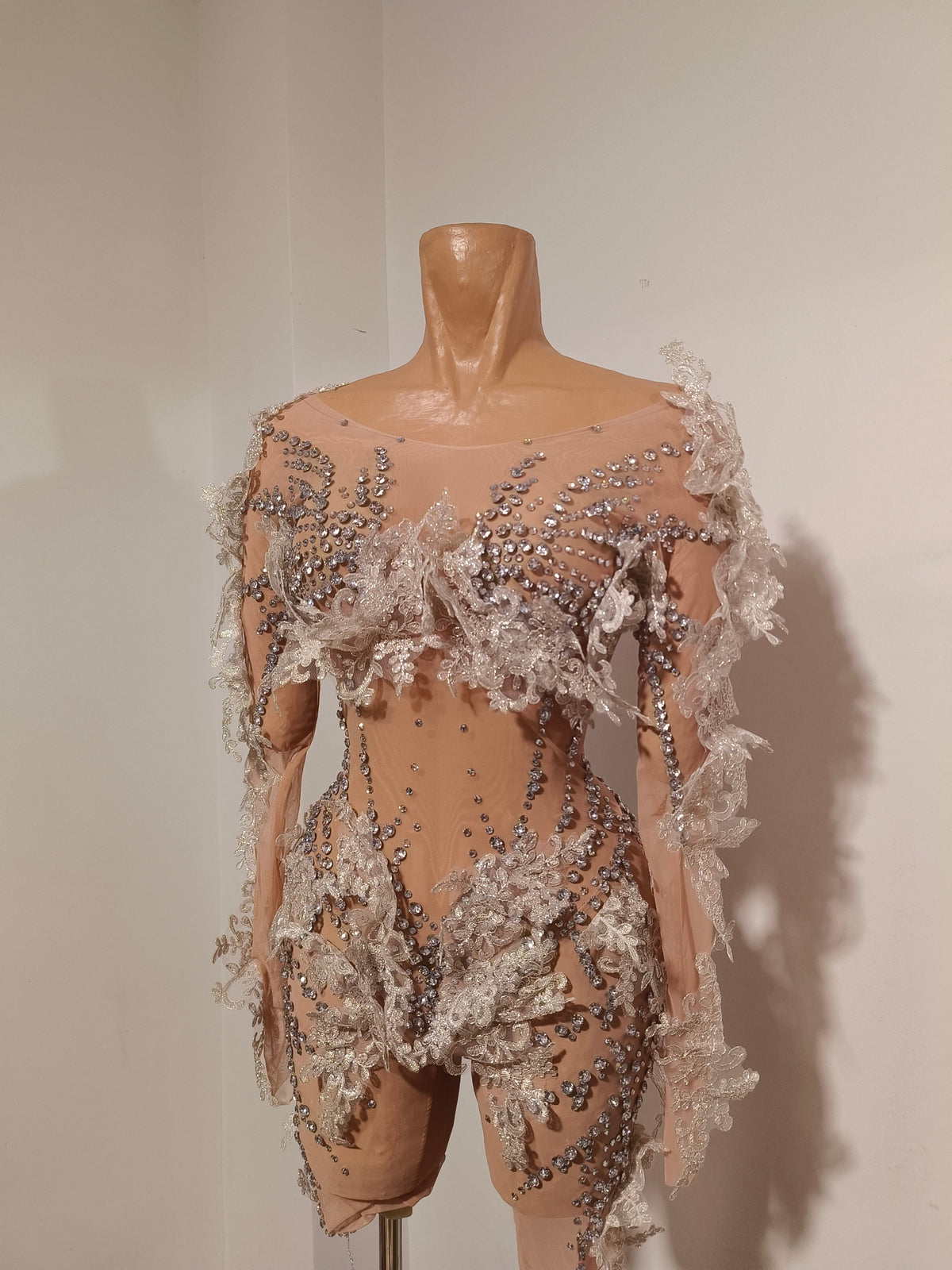 CELESINYI Kuiwei Crystal Vine Bodysuit
