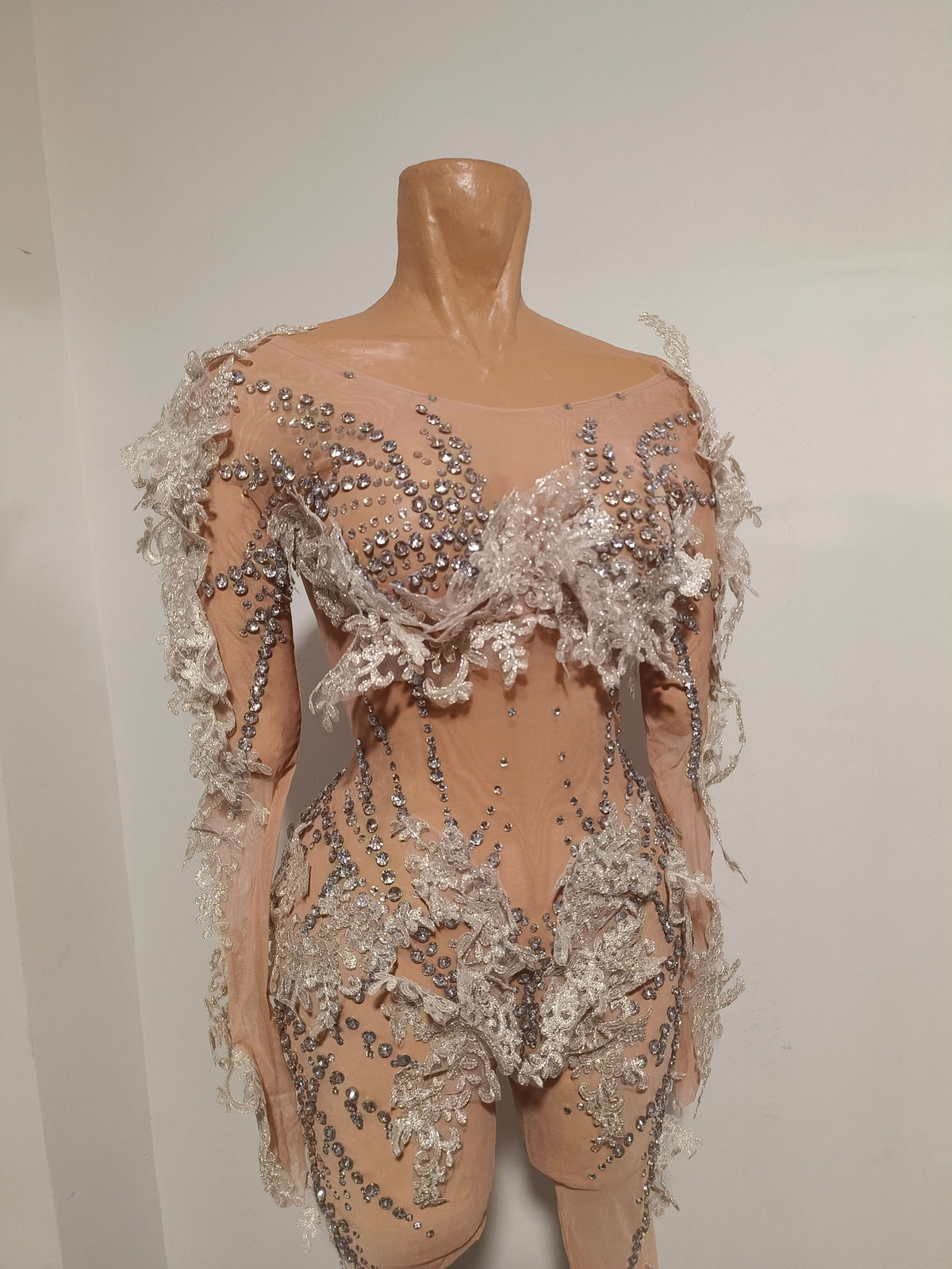 CELESINYI Kuiwei Crystal Vine Bodysuit