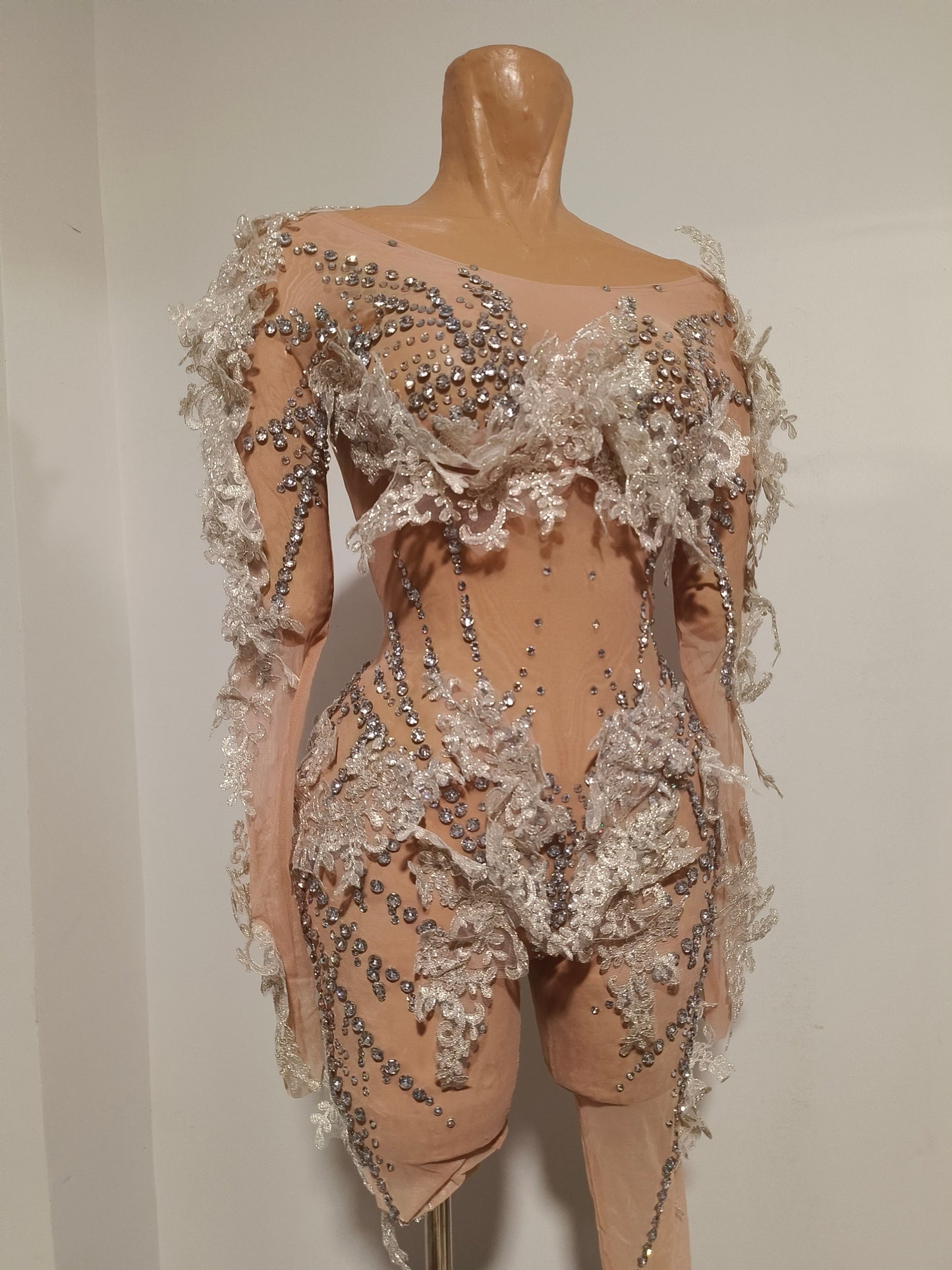 CELESINYI Kuiwei Crystal Vine Bodysuit