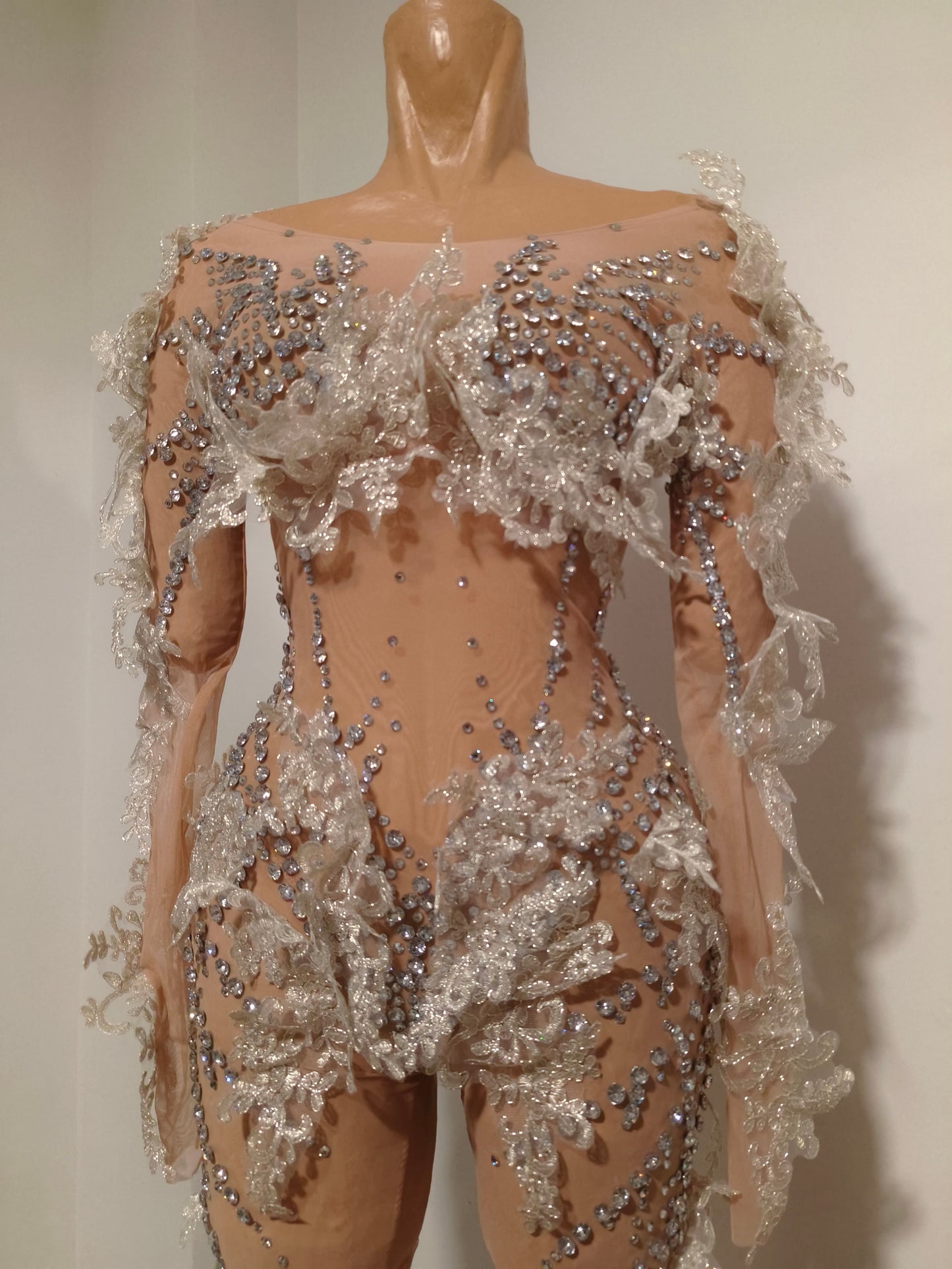 CELESINYI Kuiwei Crystal Vine Bodysuit