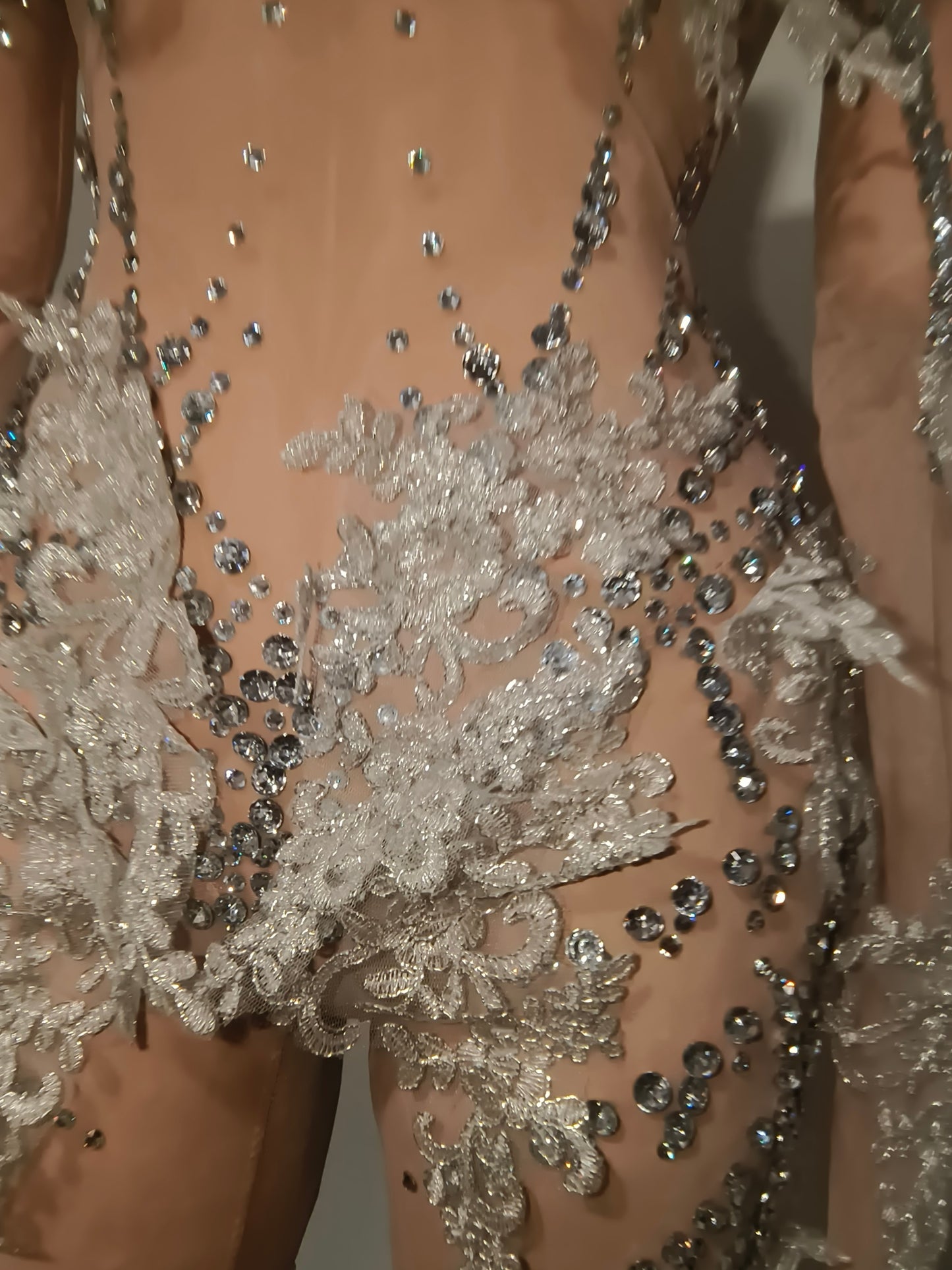 CELESINYI Kuiwei Crystal Vine Bodysuit