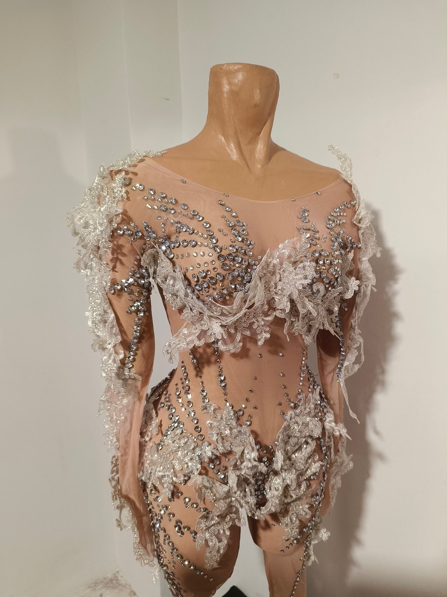 CELESINYI Kuiwei Crystal Vine Bodysuit