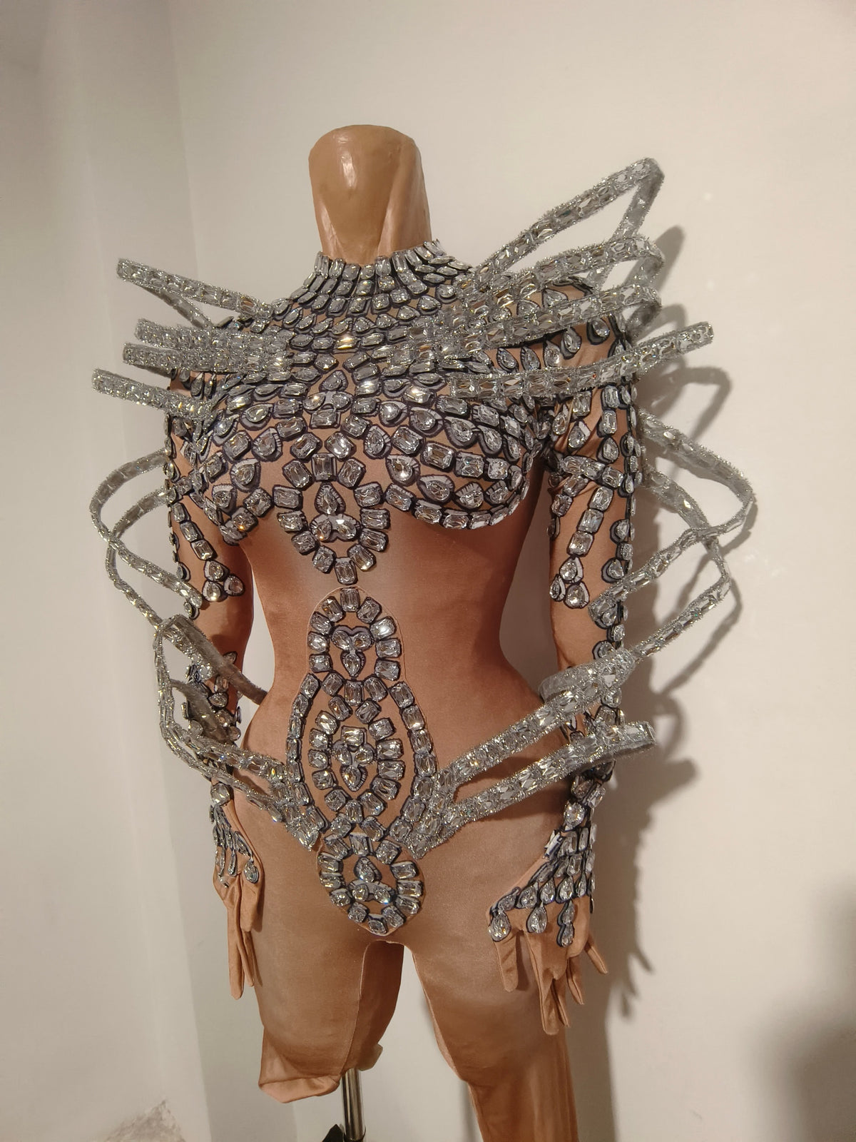 CELESINYI Jiazhuang Crystal Skeleton Bodysuit