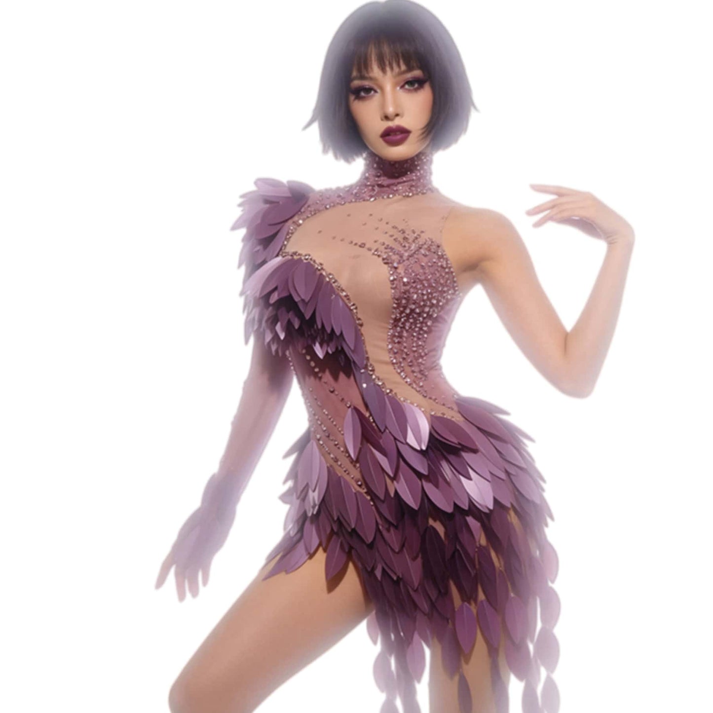 CELESINYI Yaoye Crystal Petal Bodysuit