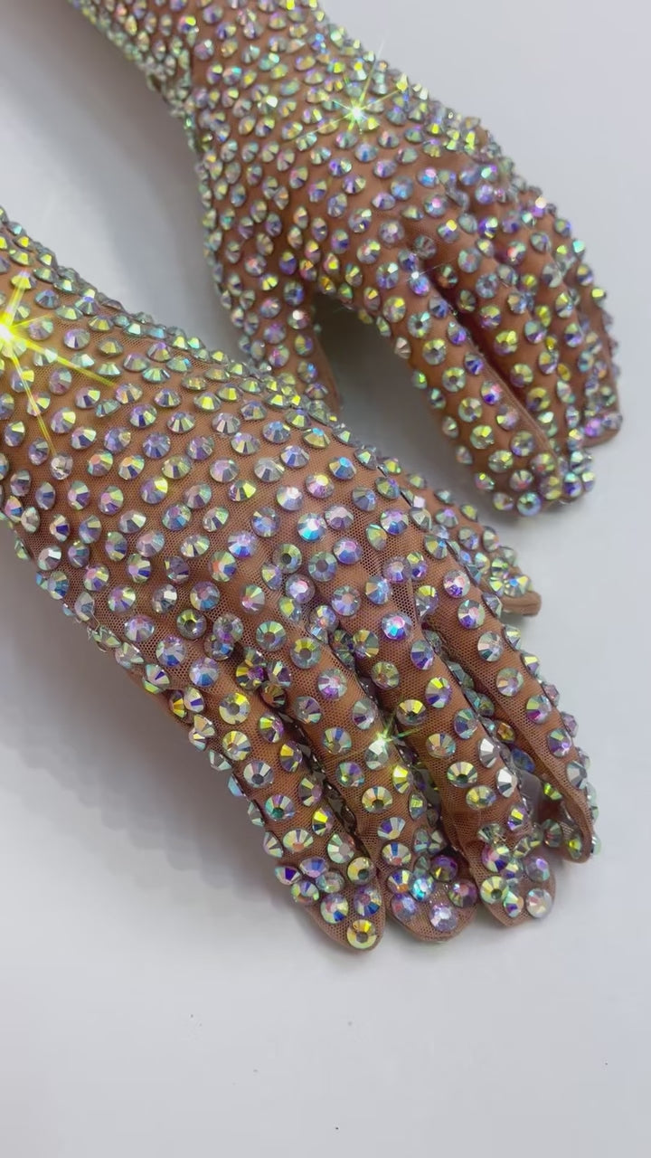 CELESINYI AB Crystal Sparkle Opera Gloves