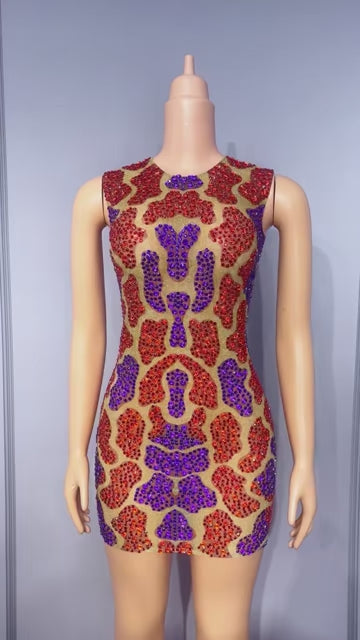 Tuya Diamond graffiti Short Skirt