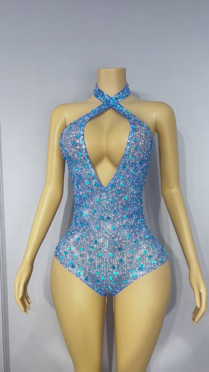 CELESINYI Lansuixing Crystal Blue Gradient Bodysuit