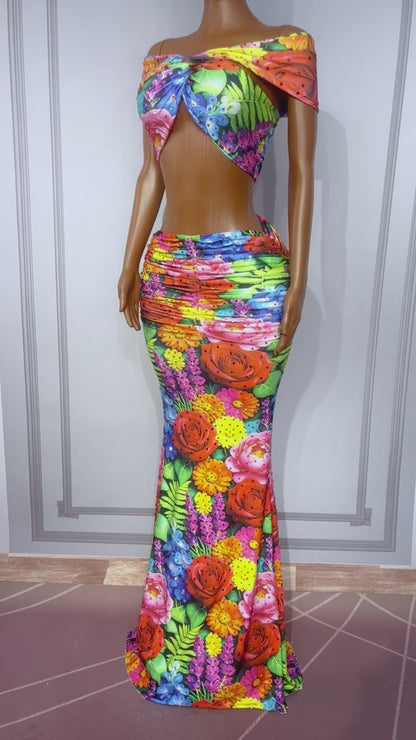CELESINYI Yichunfeng Crystal Floral Corset Set