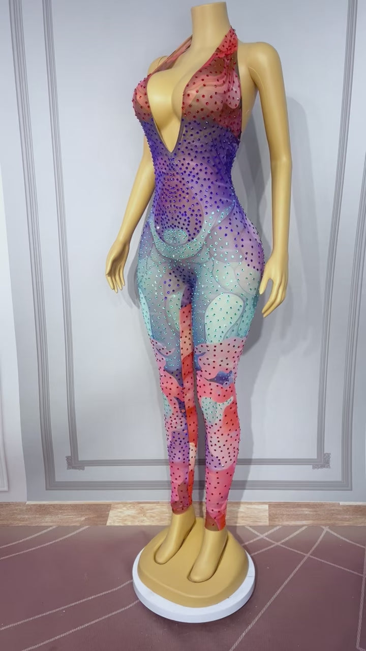 CELESINYI Liyunxian Crystal Gradient Bodysuit