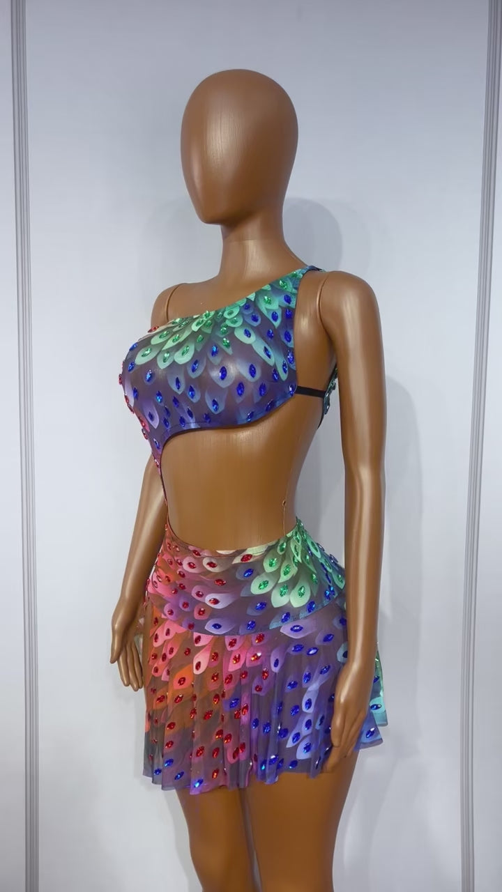 CELESINYI Xuancaifengyu Crystal Peacock Set