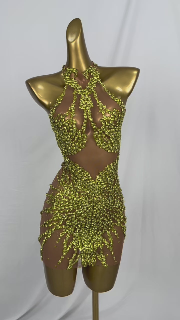 Huatuo Sparkly Crystal Prom Dresses
