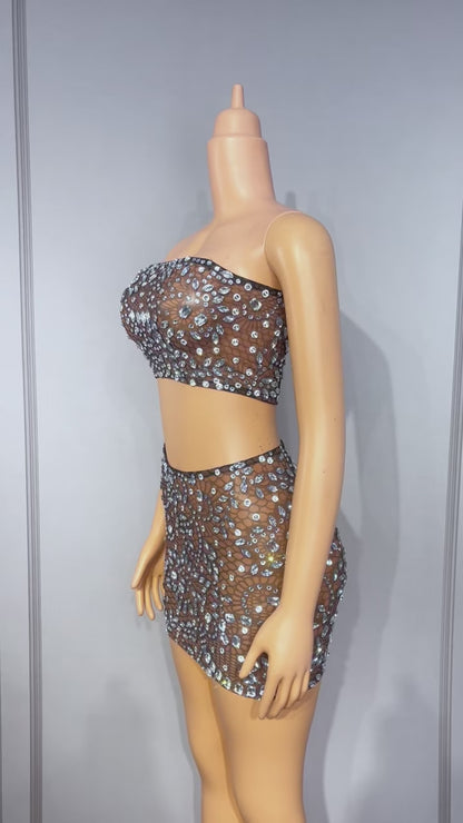 CELESINYI Xiucihua Crystal Two-Piece Set